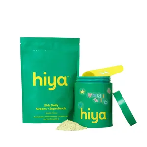 Hiya Kids Greens Powder (Vanilla) - 55 Whole-Food Sourced Ingredients & Delicious Flavor - Greens Superfood Powder for Kids
