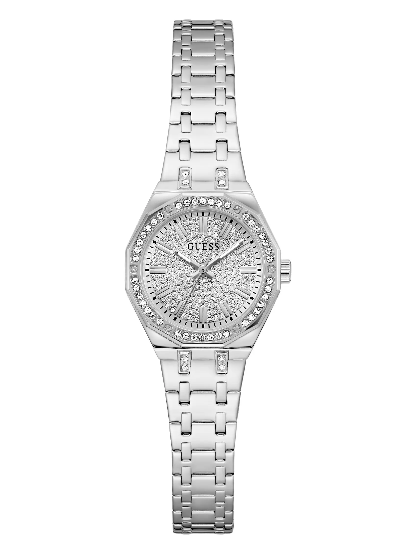 GUESS Female Silver-Tone Analog Watch GUESS Female Silver-Tone Analog Watch