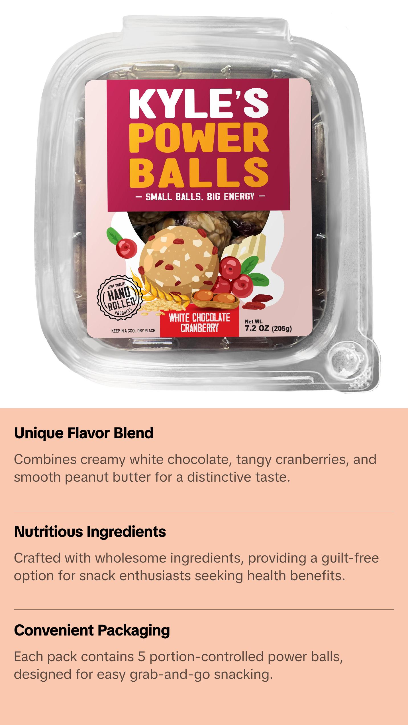 Kyle's Power Balls (White Chocolate Cranberry)