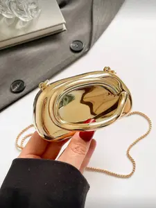 Mini Fashion Versatile Solid Color New Chain Shoulder Bag Casual Minimalist Asymmetric Fashionable Shoulder Bag Women's Small Tote Bag for Handheld Makeup Headphone Gift Box Valentine's Day Wedding Party
