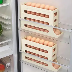 Egg Organizer Is Made Of High Quality Thickened Plastic Boxes Room Material, Sturdy And Durable, Not Easy To Damage, Perfect For Modern Kitchen