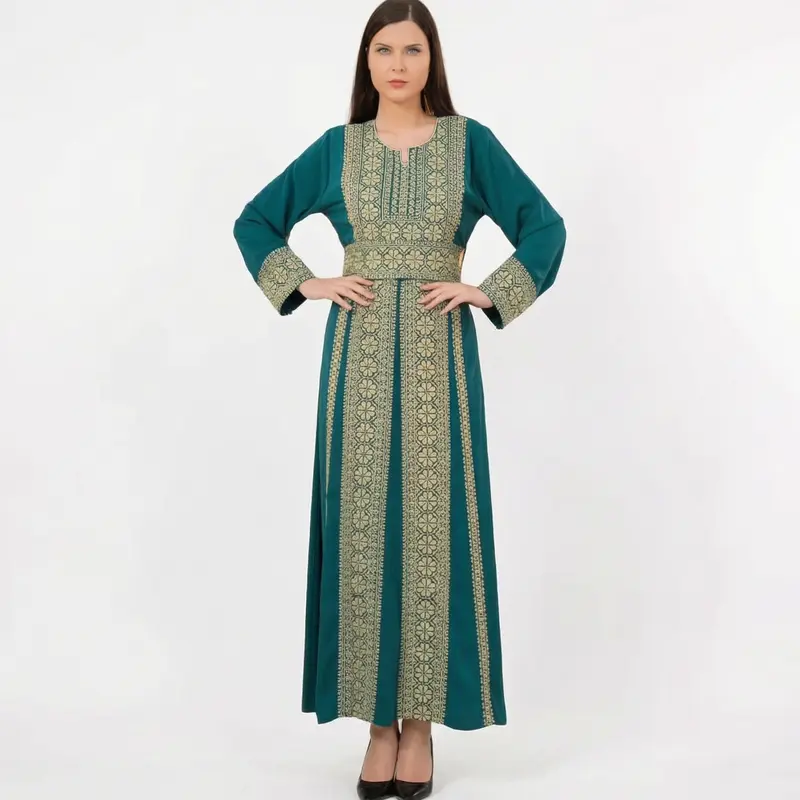 green emerald velvet dress Maison Tara 92034M - Long Chiffon A-Line Dress