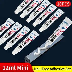 10 Pcs 12ml Mini Nail-Free Adhesive, No Drilling Strong Bond for Wall Household Mounting