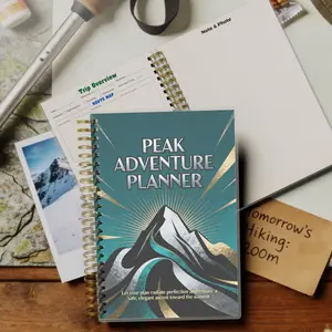Mountaineering Trip Journal & Logbook - A5 Spiral Journal with Waterproof Cover, Designed to Organize Climbs with Route Details, Gear Lists, and a Detailed Achievement Tracking Section Travel Diary Notebook