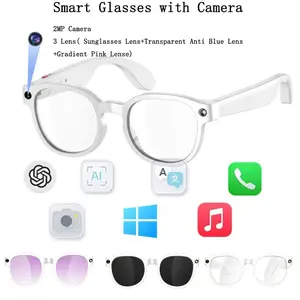2MP HD Smart Glasses Camera - Bluetooth Smart Glasses with AI Translation, Video Recording, Wireless Calling, Music Playback, Voice Assistant, Portable Sports Eyewear Wearable