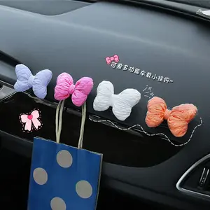 Cute Bow Car Hook - Multi-Functional Adhesive Hanger for Women
