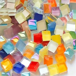 Vibrant Glass Mosaic Tiles, About 200 Count, Ideal for DIY Art Projects, Enhance Your Creative Endeavors, Perfect Crafting Supplies