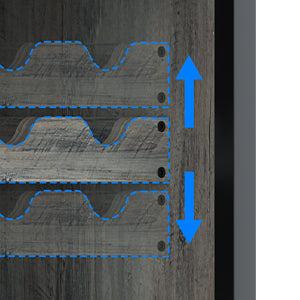 GARVEE Industrial Corner Wine Cabinet, Removable Rack & Glass Holder