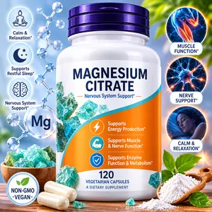 NOW Supplements Magnesium Citrate Healthcare Veg Capsules - Supports Enzyme Function, Nervous System Health - 120 Count