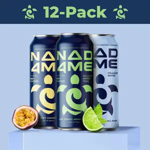 12-pack | NAD4Me | Daily vitality drink | Powered by NAD+| Zero caffeine | Zero stimulants