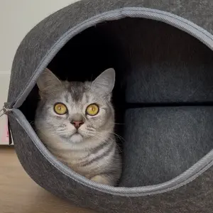 Donut Cat Bed Interactive Tunnel Pet Felt Indoor Toys Cats House Kitten Training Toy Cat Kennel Pets Supplies NONE