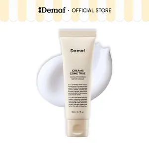 [De:maf Official] Creams Come True Squalane Barrier Repair Cream 1.7 fl. oz. (50ml) | Long-Lasting Hydration | Strengthen Skin Barrier | Ideal for Oily & Acne-Prone Skin
