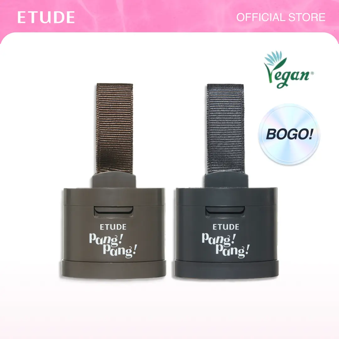 [ETUDE Official] BOGO Deal | Pang Pang Hair Shadow #01 Dark Brown, #03 Natural Black | Hair Fibers | Hairline Coverage | Root touch up | Waterproof | Natural Finish
