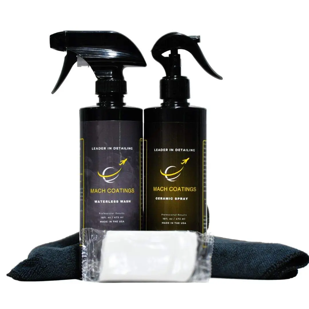 Ceramic Spray Kit- Ceramic Spray, Waterless Wash, 3 Micro Fibers, Clay Bar.