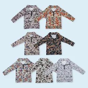 Camouflage kids boy long sleeve pullover