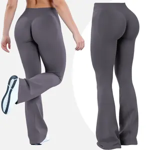[REGULAR LENGTH] HALO IMPACT Flares Butt Bottoms Gymwear Workout Gym Women Butt Lifting Pants Sportswear Sports Slim Fit Tummy Control Yoga