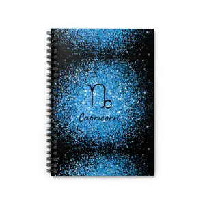 Capricorn Galaxy Spiral Notebook - Artistic, Astrology, Gift for Students, Journaling, Personalized Stationery, Cosmic Design