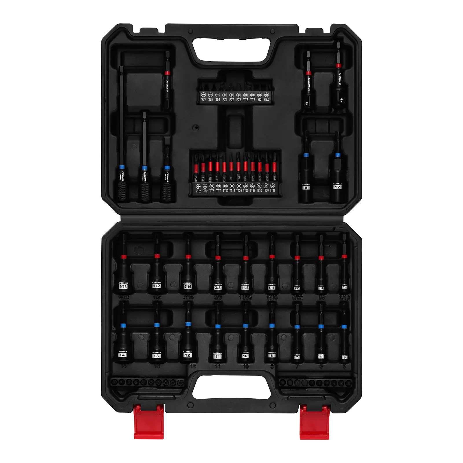 68-Piece Magnetic Nut Driver Set for Impact Drill, Metric & SAE, Includes Screwdriver Bits, Quick-release Bit Extension Holder, Socket Adapters & Wing Nut Driver DEALS FOR YOU DAY
