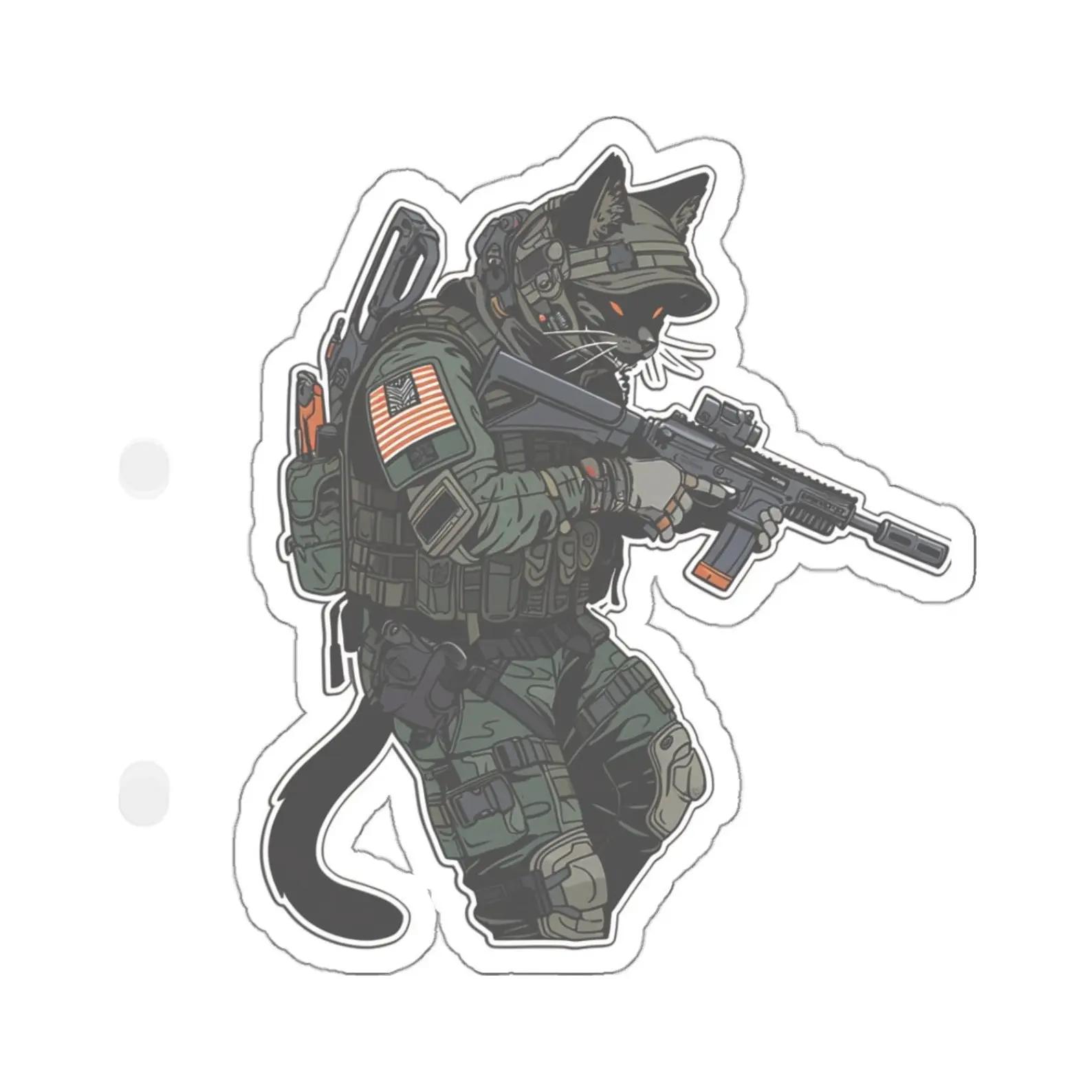 Sergeant Whiskers, cat - Infiltration Specialist, military, tactical, sticker, Hard Hat Sticker, Construction Sticker, Hard hat stickers, lunchbox sticker, Journeyman sticker, 409 carpenters, working class, carpenters stickers, union stickers