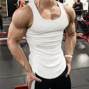 Menswear Outdoor Tropical Shorts Polyester Crewneck Tank Top for Summer Casual Sport Fitness Exercise Running Tees