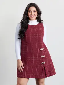 【Summer Turn-Up】Bloomchic Tweed Metal Bows Knee-Length Dress Fit Womenswear sydney sweeney sheer parijan brenay court thanksgiving outfits sun dress elegant birthday april 2026 Summer Pick for Mother's Day