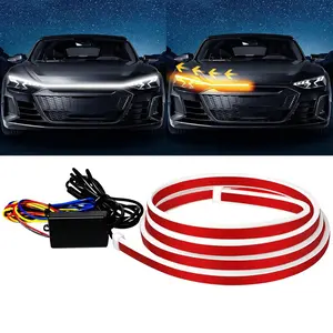 70 Dynamic Scan Start Up Car Hood Light Strip Sequential Turn Signal Lights DRL