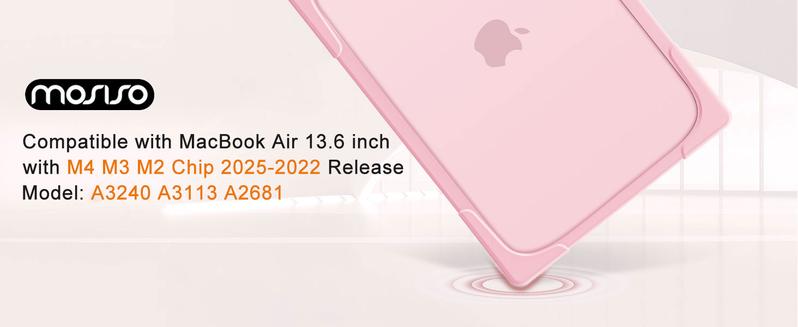 MOSISO Compatible with MacBook Air 13 inch Case 2025-2022 M4 A3240 M3 A3113 M2 A2681, Heavy Duty Hard Shell with Fold Kickstand&Keyboard Cover&Screen Film for MacBook Air 13.6 inch Case