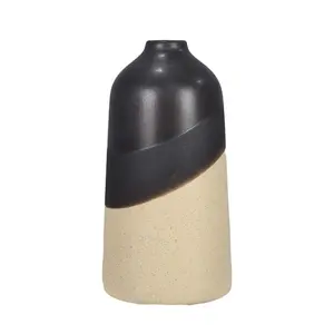 Young's Tapered Ceramic Black Dipped Vase
