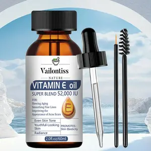 Vitamin E Oil, Cold Pressed Vitamin E Oil, Natural Oils, Moisturizing Hydrating Moisturizer Skin Care Oil for Hair, Scalp, Scars, Face & Body, Moisture