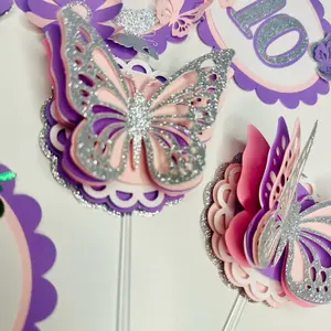 3D Butterfly Cupcake Toppers