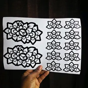 HennaDesign Stickers for Temporary Henna Designs Palm & Fingers Easy to Apply and Remove Versatile for Weddings Parties and Everyday Wear