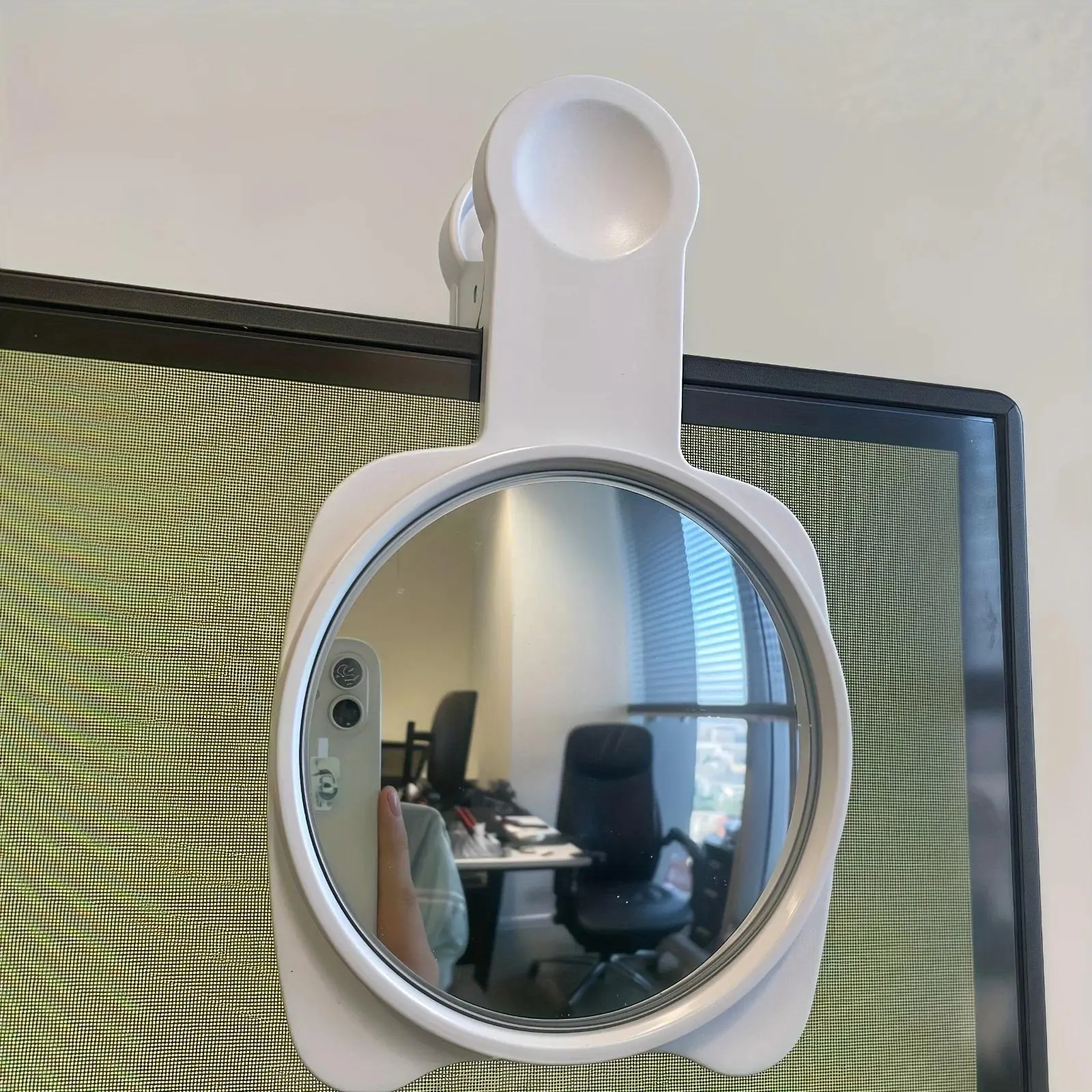 Privacy Anti Peeping Convex Mirror with A Clip Selfie Mirror Small Circular Mirror Wide-angle Rearview Convenient Shooting Props