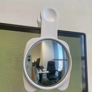 Privacy Anti Peeping Convex Mirror with A Clip Selfie Mirror Small Circular Mirror Wide-angle Rearview Convenient Shooting Props