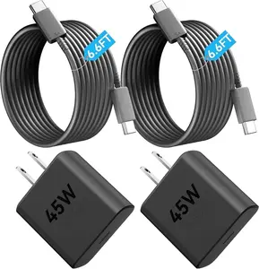 For Sumsang 2-Pack 45W USB C Android Charger Block,  Phone Super Fast Charger with 6.6FT Cable Compatible with Samsung Galaxy S25/S24/S23 Plus/Ultra iPhone 16 15 14 13 12