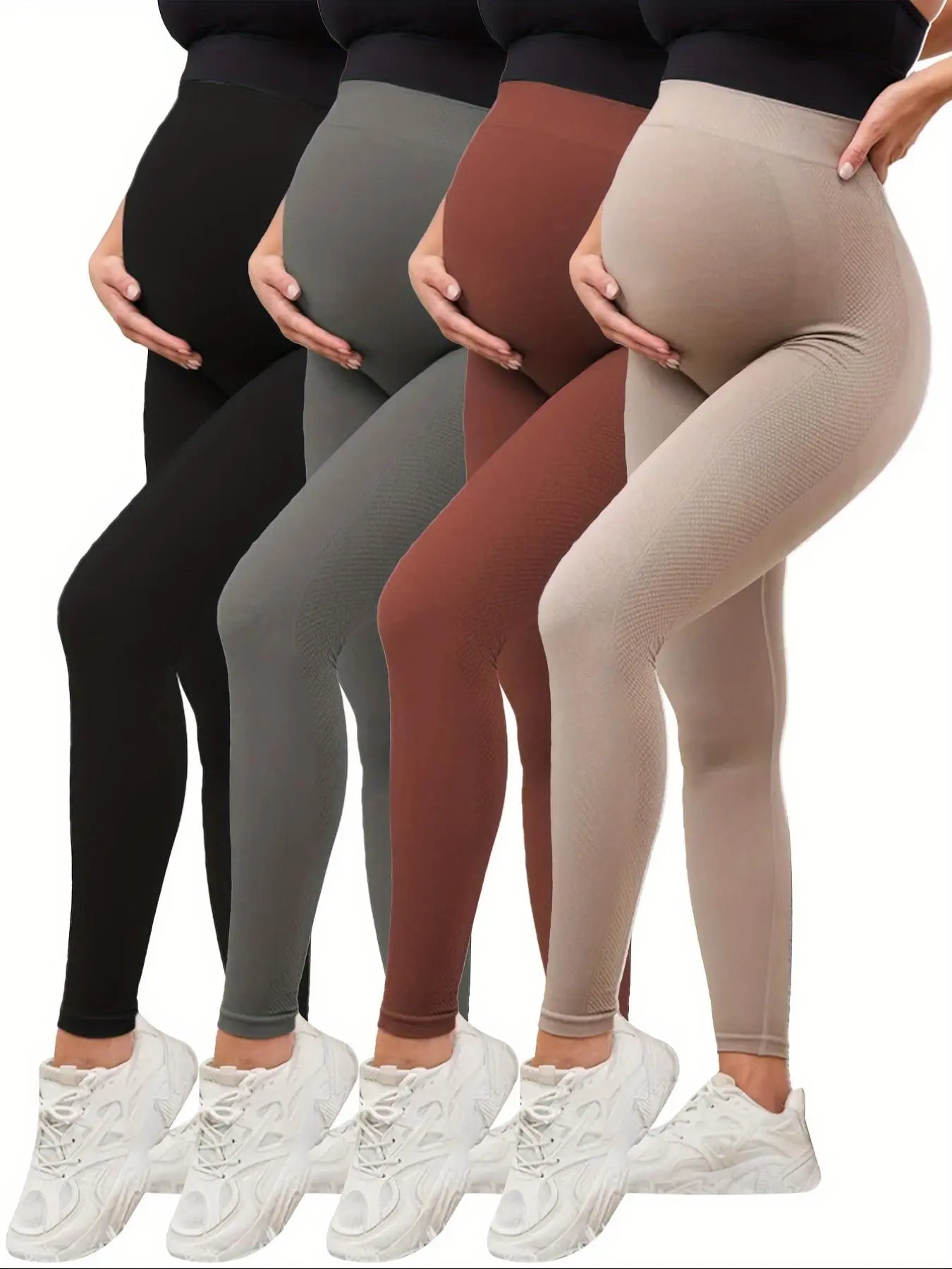 Over The Bump Maternity Leggings, Ultra Stretchy & Breathable, No Tightness, Soft Athletic Pants for Yoga & Daily Wear, Maternity Clothing
