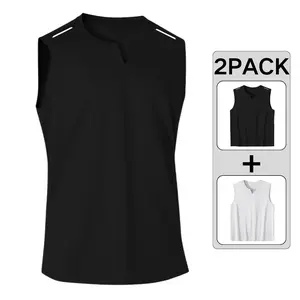 Trendy Men’s 2-Piece Novelty Shirt Bundle – Reflective Accents & Breathable Silhouette, Perfect for Running, Yoga & Cycling