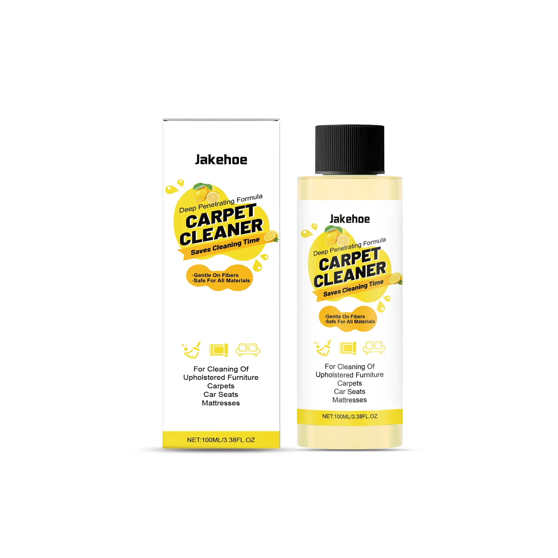 Jakehoe Carpet Cleaner - Professional Carpet Stain Remover & Upholstery Shampoo, Powerful Deep Cleaning Formula for Rugs, Carpets & Car Seats