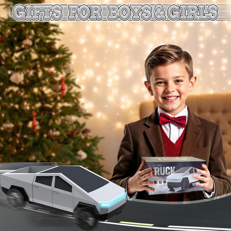 Remote Control Car Truck, 2.4GHz All Terrain High Speed RC Car for Boys Aged 3-8, 8-12, 1:24 Diecast Metal Toy Trucks with Lights, Electric Vehicle Toys for Kids, Gifts for Kids