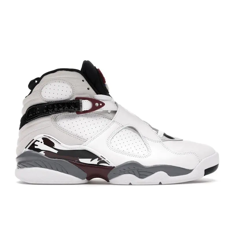 Jordan Women's 8 Retro White Burgundy, from StockX