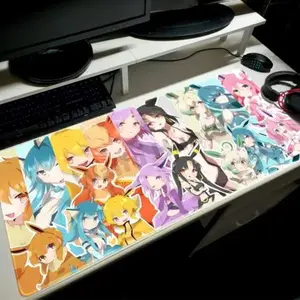 Eevee Eeveelutions Anime Girls Waifus Giant Gaming Mousepad Work Desk Playmat, Home Decor, Anime Desk Mat – Smooth, Non-Slip, Vibrant Design for Work & Gaming