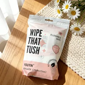 Flushable Wet Wipes for Household Use, Soft & Gentle Toilet Tissue, Ideal for Daily Hygiene, Convenient and Discreet Cleaning Solution, Biodegradable Wipes