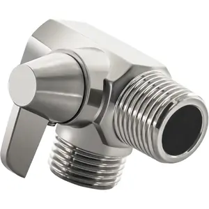2 Way Shower Arm Diverter Valve for Hand Held Showerhead Brushed Nickel