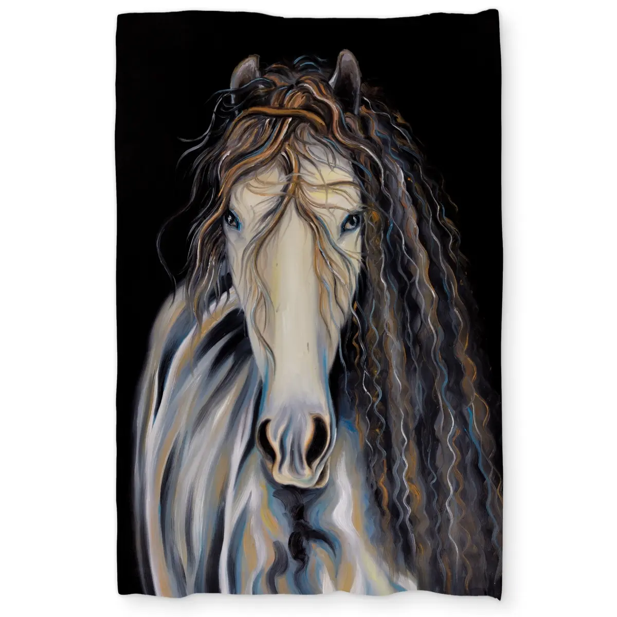 360 Stand Twin Size Duvet Cover - Abstract Horse Print, Black Farm Animal Theme Bedding, Microfiber Face, Machine Washable Home Decor, C1DCTSW02QP4MA, Comfortable Duvet Covers, Graphic Duvet Covers