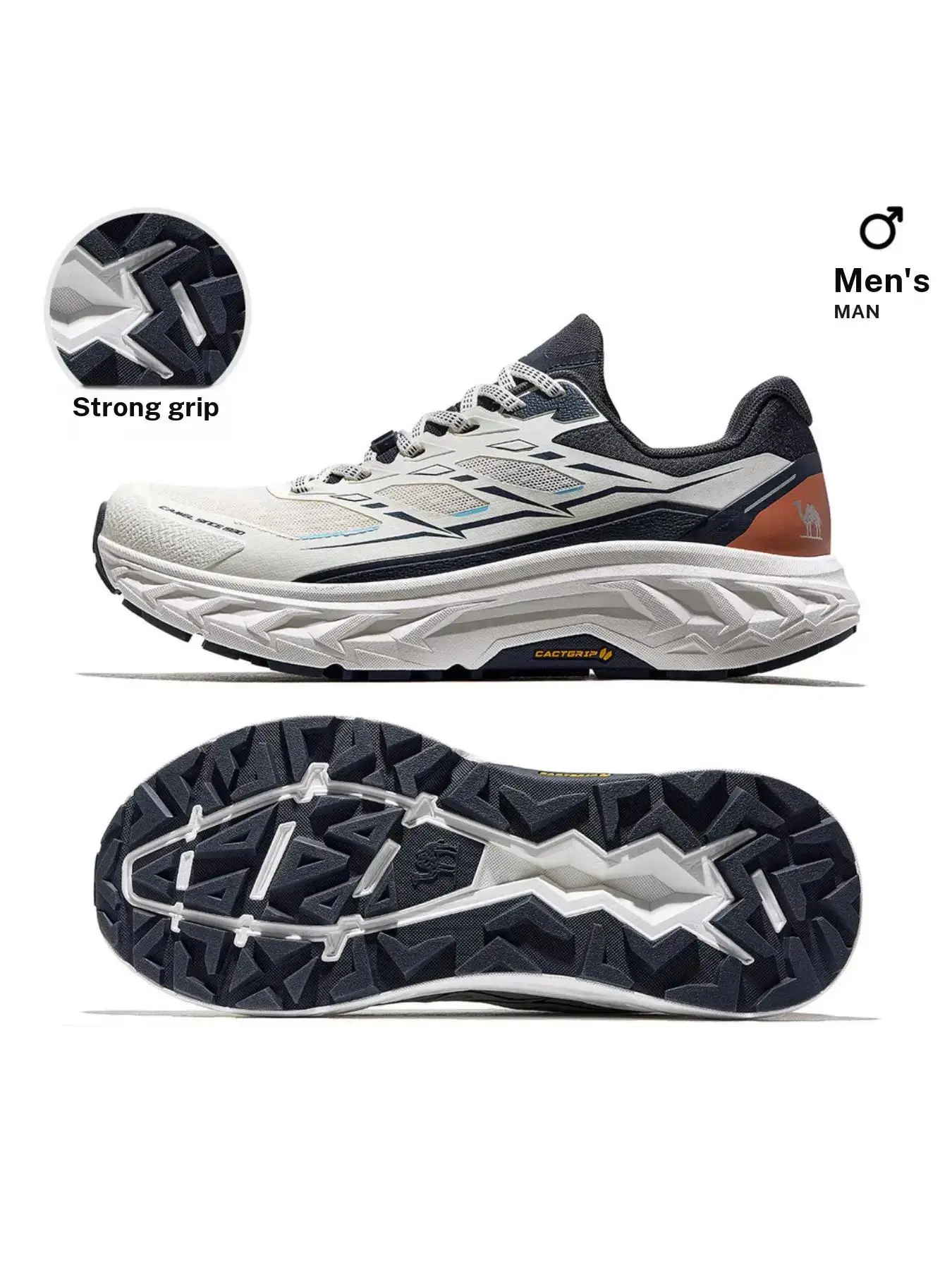 CAMEL Mountain Shadow men's Professional Trail Running Shoes - Anti-slip Durable Breathable Hiking Shoes Athletic Shoes