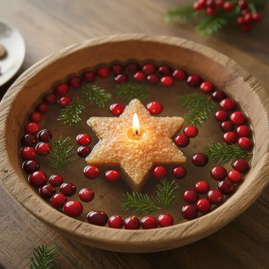 YULETIDE Large Star Floating Candle - Decorative Centerpiece with Clear Packaging and Natural Aroma