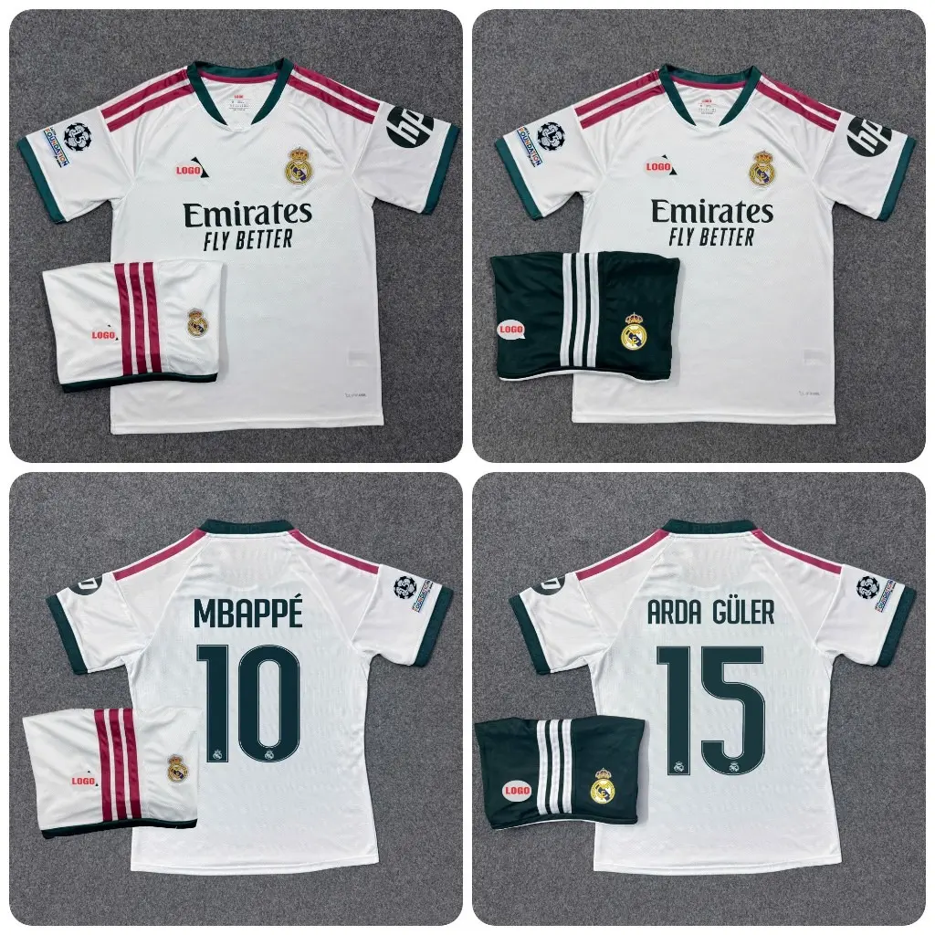 Real Madrid Football Club Kit 2026/2027 Season - High-Quality Textured Polyester Fabric - FULL LOGO