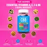 CBB Women’s All-in-1 Vegan Chewable Wellness Dietary Gummies - 9 Herbal Ingredients, Vitamins A,C,E,B6, Berry Flavor, 60 Count (1 Month Supply), Gluten-Free, Daily Fruit Gummies Blended Vitamins and Minerals Supplements for Women