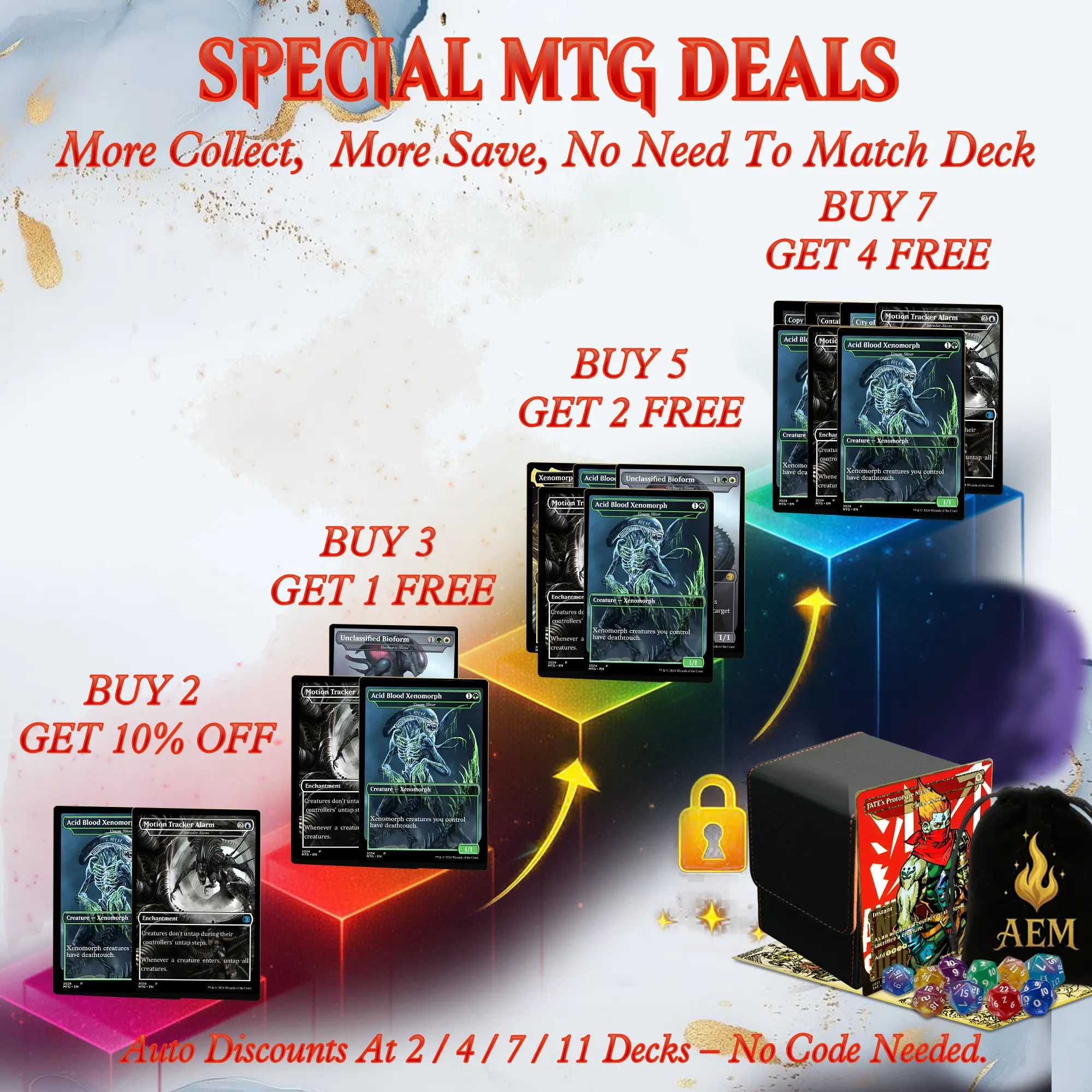 ALIEN COMMANDER MTG PROXY DECK PREMIUM COLLECTOR SET (113 CARDS + DICE SET + PLAYMAT + VELVET BAG + DISPLAY BOX + COLLECTOR BOX) | DECKGALAXY - TikTok Shop ALIEN COMMANDER MTG PROXY DECK PREMIUM COLLECTOR SET (113 CARDS + DICE SET + PLAYMAT + VELVET BAG + DISPLAY BOX + COLLECTOR BOX) | DECKGALAXY - TikTok Shop
