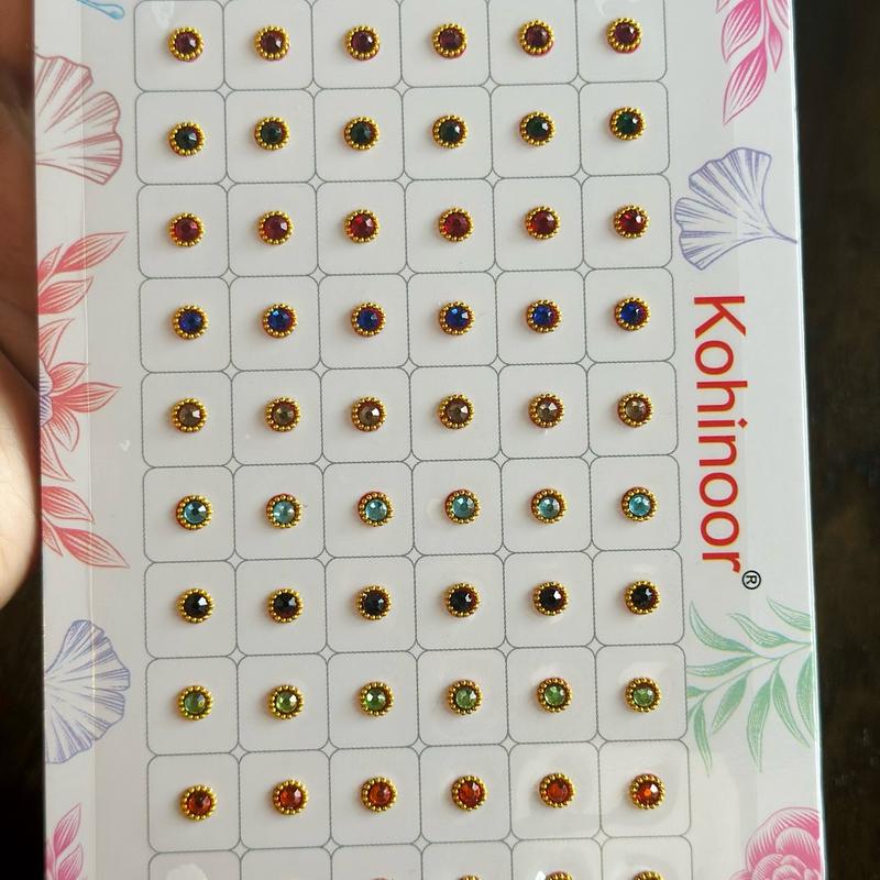 Round shape multicolor Bindi/Tika