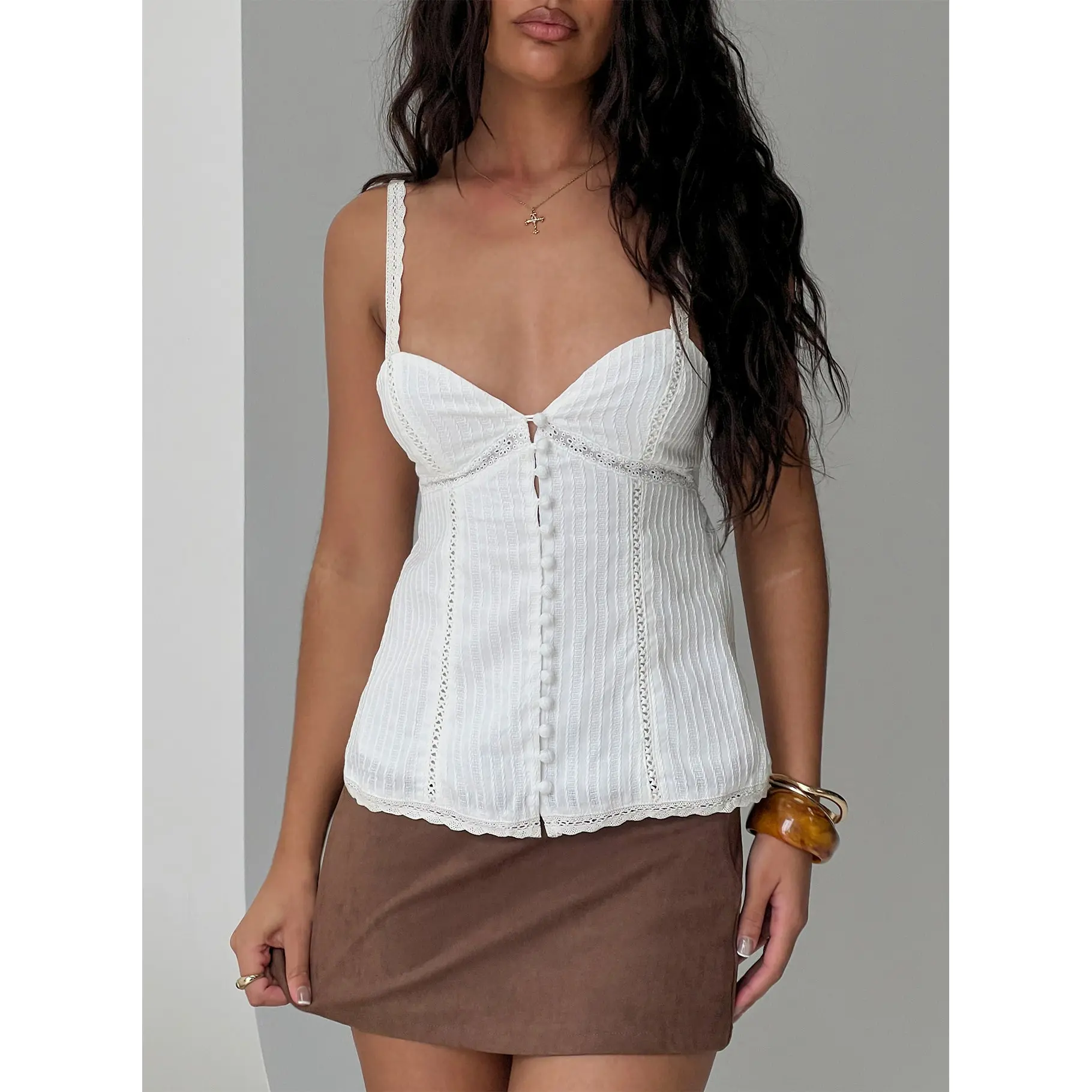 Womens white pearl top - TikTok Shop